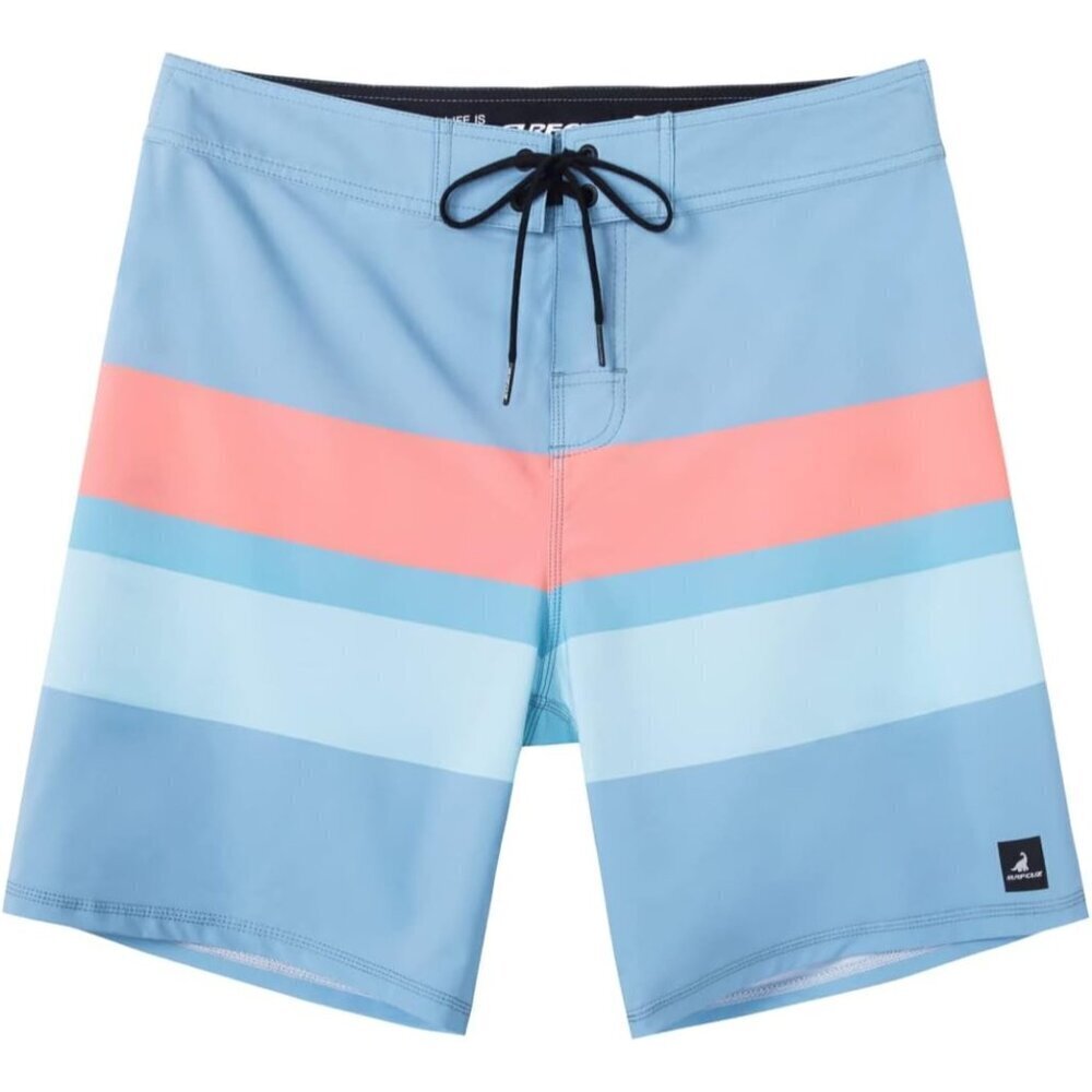 ✨Men's Blue Board Short Beach Short Comfort 4-Way Stretch Swim Short